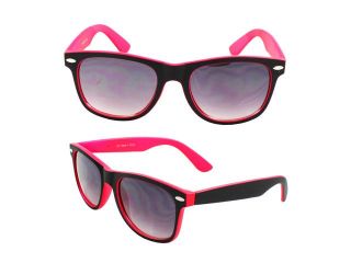 Wayfarer Fashion Sunglasses 351 Rubber Coating Black with Pink Frame Purple Black Lenses for Women and Men