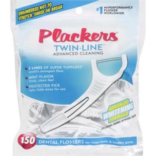 Plackers Twin Line Dental Flossers, 150 count