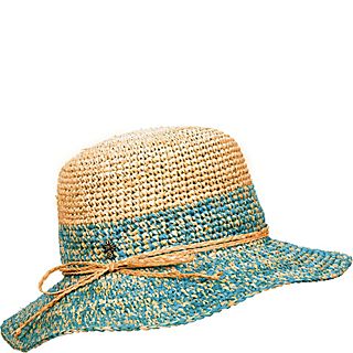 Tommy Bahama Two Tone Crochet Raffia Bucket Hat