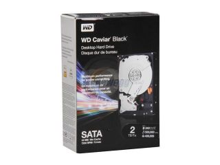 WD Caviar Black WDBAAZ0020HNC NRSN 2TB 7200 RPM 32MB Cache SATA 3.5" Internal Hard Drive  Retail