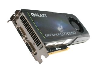 Galaxy GeForce GTX 580 (Fermi) DirectX 11 58NLH5HS8GGX 1536MB 384 Bit GDDR5 PCI Express 2.0 x16 HDCP Ready SLI Support Video Card