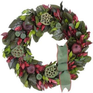 The Christmas Tree Company Rustic Pomegranate 18 in. Dried Floral Wreath CP9185554CTC