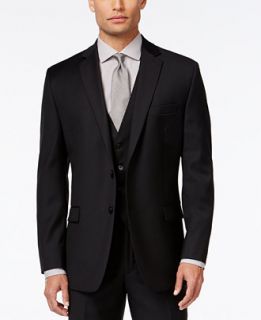 Calvin Klein Black Solid Slim Fit Jacket   Suits & Suit Separates