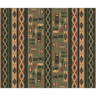 Milliken Wide Ruins Rectangular Green Transitional Tufted Area Rug (Common 10 ft x 13 ft; Actual 10.75 ft x 13.16 ft)