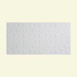 Fasade Traditional 2   2 ft. x 4 ft. Glue up Ceiling Tile in Matte White G51 01