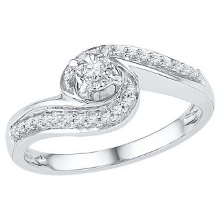 CT. T.W. Round Diamond Prong Set Promise Ring in Sterling Silver