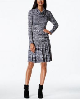 Calvin Klein Cowl Neck Marled Sweater Dress   Dresses   Women
