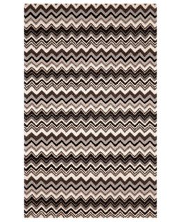 Liora Manne Area Rug, Seville 9666/48 Zigzag Stripe Black/White 5 x 8