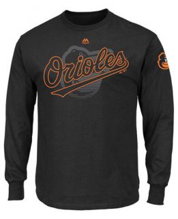 Majestic Mens Long Sleeve Baltimore Orioles Pressing Issues T Shirt