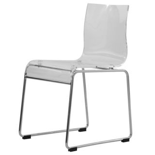 Somette Moreno Transparent Clear Acrylic Modern Chair  