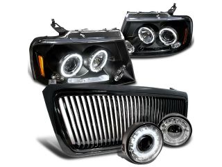 Ford F150 Xl Fx2, Black Halo Projector Headlights, Fog Lights, Front Grille