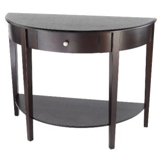 Bay Shore Collection Large Half Moon Console Table with Drawer