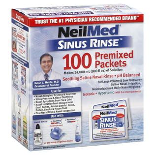 NeilMed  Sinus Rinse, Premixed Packets, 100 packets
