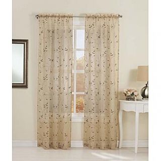 Essential Home Alex Embroidered Sheer Voile Window Panel   Home   Home