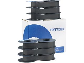 Printronix 107675005 Printer Ribbon, 27M Yield, Black, Six per Box