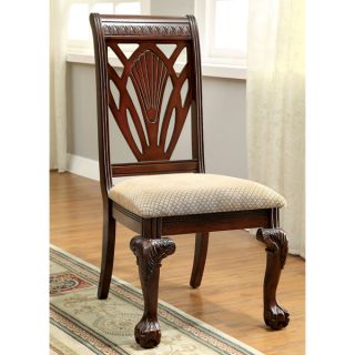 Furniture of America Ranfort Formal Cherry Counter Height Chair (Set