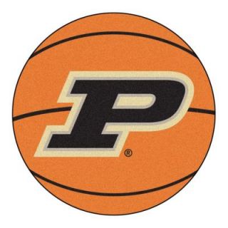 FANMATS NCAA Purdue University P Logo Orange 2 ft. 3 in. x 2 ft. 3 in. Round Accent Rug 16828