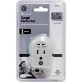Surge Protector, 1 Outlet 370 Joules, Grey