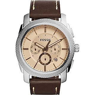 Fossil Machine Chronograph Leather Watch