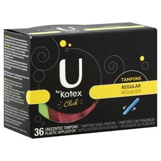 Kotex U Click Tampons, Unscented, Regular 36 Count   Health & Wellness