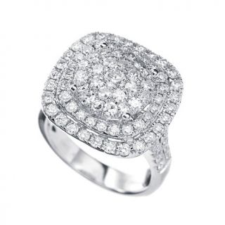 Diamond Couture 14K White Gold 2.03ct Diamond Framed Cushion Ring   7921342