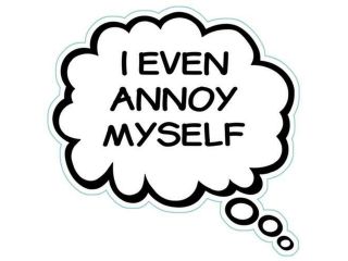 I EVEN ANNOY MYSELF Humorous Thought Bubble Car, Truck, Refrigerator Magnet
