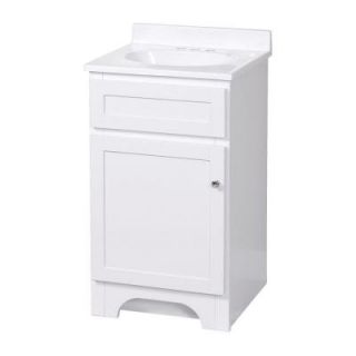 Foremost Columbia 19 in. W x 17 in. D Vanity in White with Cultured Marble Vanity Top in White COWAT1816