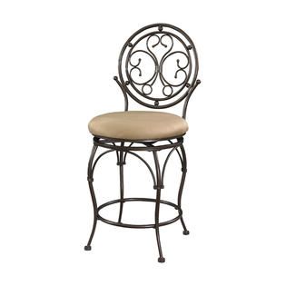 Powell Big and Tall Scroll Circle Back Counter Stool   Home