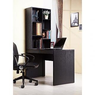Furniture of America Apella Black Writing Desk with Bookshelf   Home