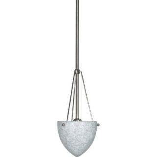Glomar 1 Light Brushed Nickel Mini Pendant with Hang Straight Canopy HD 138