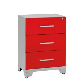 NewAge Products Performance 33 in. H x 24 in. W x 16 in. D 3 Drawer Steel Tool Chest in Red 36205