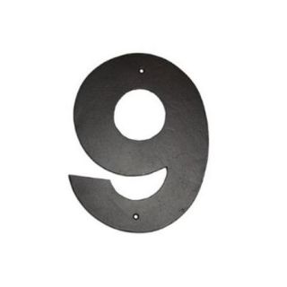 Montague Metal Products HHN 9 6 6 inch Helvetica Modern Font Individual House Number 9