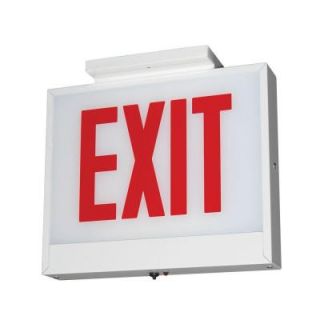 Lithonia Lighting 1 Light Steel White LED Emergency Exit Sign LXCWRWELCH