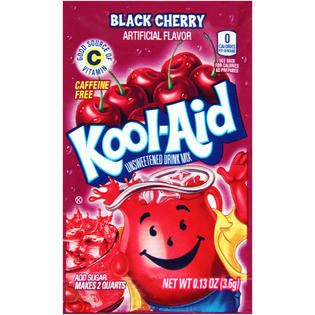 Kool Aid Black Cherry Unsweetened Soft Drink Mix 0.13 OZ ENVELOPE