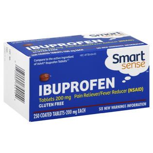 Smart Sense Ibuprofen, 200 mg, Tablets, 250 tablets   Health