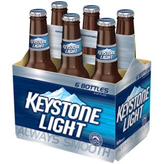 Keystone Light Beer, 12 fl oz, 6 pack