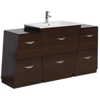 American Imaginations 60'' Single Modern Plywood Melamine Bathroom Vanity Set