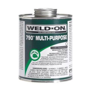 Weld On 32 oz. PVC 790 Multi Purpose Cement   Clear 10257