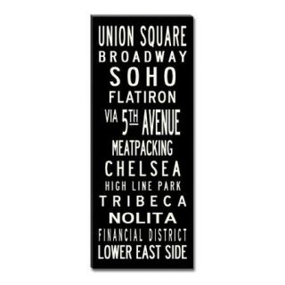 Uptown Artworks Union Square Textual Art Giclee Printed on Canvas