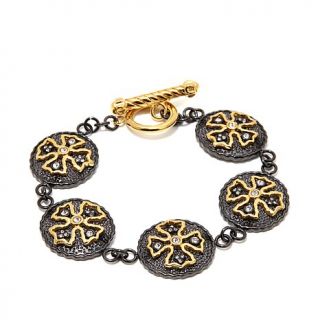Emma Skye Jewelry Designs "Venetian Chic" Crystal Cross Stainless Steel Bracele   7661054