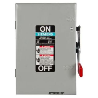 General Duty 30 Amp Double Pole 240 Volt Indoor Fusible Safety Switch with Neutral GF221NU