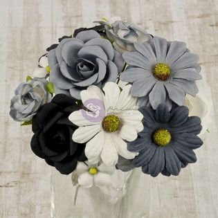 Audrey Mulberry Paper Flowers .75 To 1.5 16/Pkg