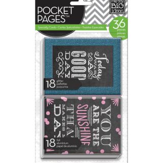 Me & My Big Ideas Pocket Pages Specialty Cards 3X4 36/Pkg Today Was