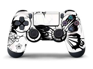 Sony PS4 PlayStation 4 Dualshock Controller Skin –  White Blossoms & Butterflies