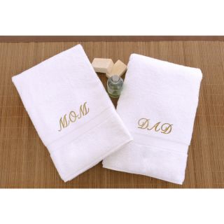 Authentic Hotel and Spa Embroidered Hers Turkish Cotton Hand Towels