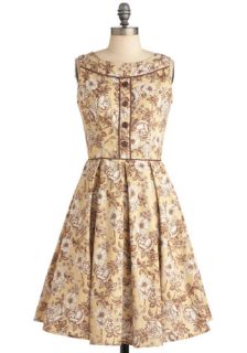 Only Time Will Toile Dress  Mod Retro Vintage Dresses