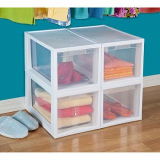 Sterilite Medium Tall Modular Drawers  White (Available in Case of 4 or Single Unit)