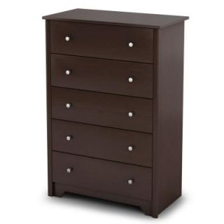 South Shore Furniture Bel Air 5 Drawer Chest in Chocolate 3119035