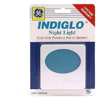 GE Indiglo Night Light, 115V, 0.03 Watt, UL, 1 night light   Tools