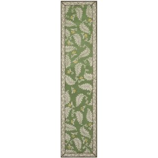 Martha Stewart Fern Frolic China Green Wool Rug (9 6 x 13 6)